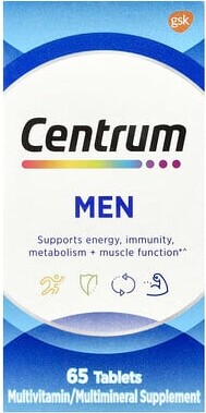 Centrum Centrum, Men Multivitamin, 65 Tablets