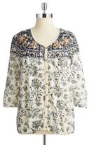 Thumbnail for your product : Lucky Brand PLUS Plus Patterned Peasant Top