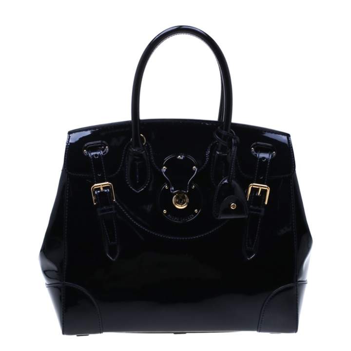 ralph lauren patent leather handbag