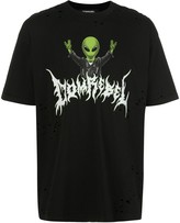 Thumbnail for your product : Dom Rebel distressed alien print T-shirt
