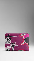 Thumbnail for your product : Burberry Large Insects Of Britain Print Leather Beauty Wallet