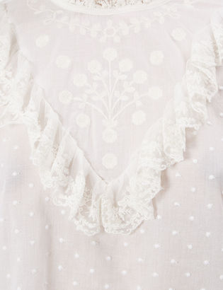 Ulla Johnson Pearl Noemie Lace Embroidered Blouse