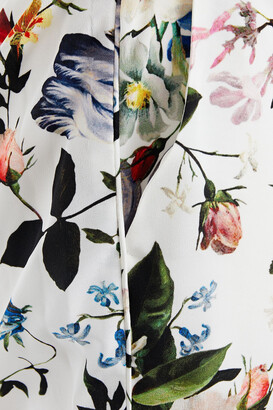 Erdem Giulia Cropped Floral-print Silk Crepe De Chine Slim-leg Pants
