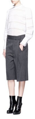 Marc Jacobs Pinstripe wool blend cropped wide leg pants