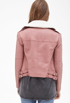 Thumbnail for your product : Forever 21 Faux Shearling Bomber Jacket