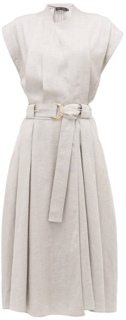 light grey wrap dress