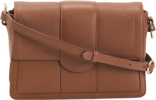 TJMAXX Leather Three Compartment Front Flap Crossbody Bag - ShopStyle