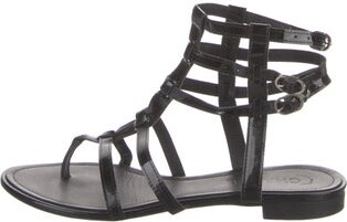 Chanel Patent Leather Gladiator Sandals
