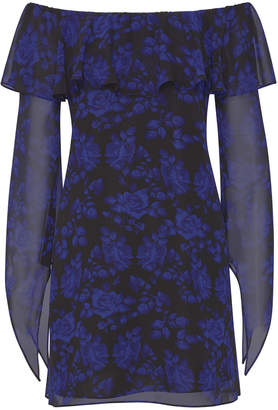 Sam Edelman Rose Print Off the Shoulder Dress