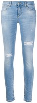 Thumbnail for your product : Liu Jo Distressed Low-Rise Skinny Jeans