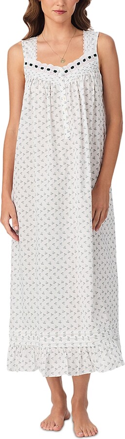 Eileen West The Eileen Cotton Lawn Sleeveless Ballet Nightgown