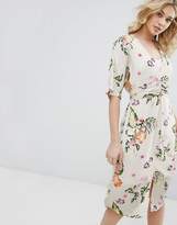 Thumbnail for your product : Vero Moda Floral Print Wrap Midi Dress