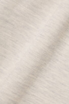 Thumbnail for your product : Brunello Cucinelli Bead-embellished Cotton-blend Jersey Track Pants - Light gray