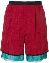 Thumbnail for your product : Kolor Croc-Embossed Shell Shorts