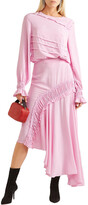 Thumbnail for your product : Preen Line Pleated crepe de chine blouse