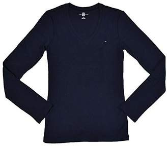 Tommy Hilfiger Womens Long Sleeve V-Neck T-Shirt