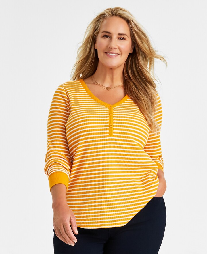 Women's Yellow Plus Size Tops | ShopStyle CA
