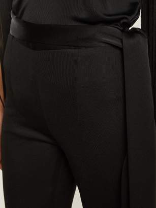 Galvan Vesper Tassel-belt Flared Trousers - Womens - Black