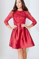 Thumbnail for your product : Little Mistress Vintage Styler Berry Lace Prom Dress