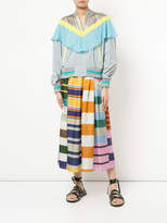 Thumbnail for your product : Kolor striped full skirt