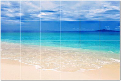 Picture-Tiles.com Beach Photo 6'' x 6'' Satin Ceramic Decorative Mural
