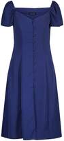 Thumbnail for your product : boohoo Woven Sweetheart Neck Self-Fabric Button Midi Dress