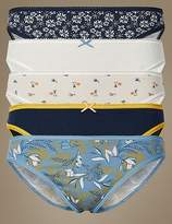 Thumbnail for your product : Marks and Spencer 5 Pack Pure Cotton Bikini Knickers