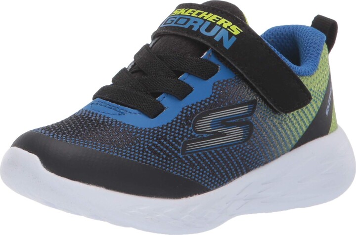 skechers boys urban track ii rage velcro shoes black
