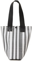 Thumbnail for your product : Truss Le Sac Leather-trimmed Woven Raffia-effect Shoulder Bag
