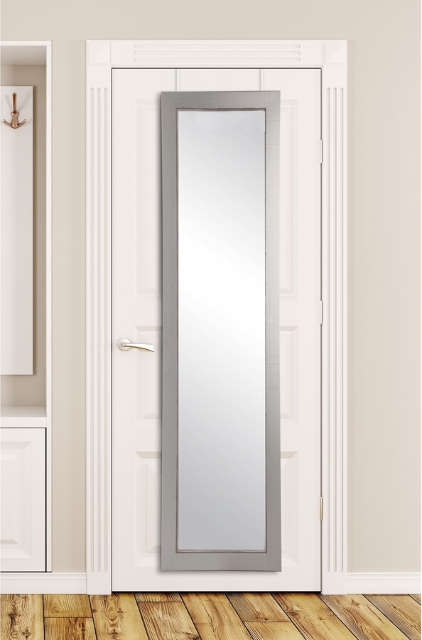 Over The Door Mirror World S, White And Silver Over The Door Mirror
