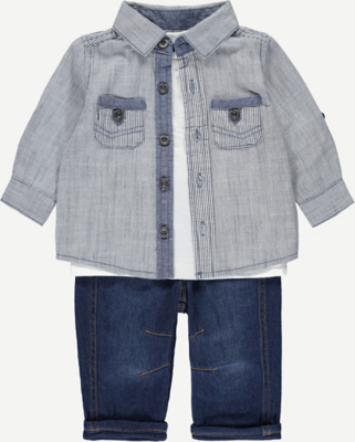 George 3 Piece Shirt, Top and Jeans Set