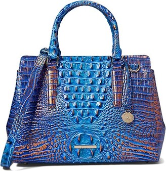 Brahmin Melbourne Duxbury Satchel (Dusty Blue) Handbags - ShopStyle