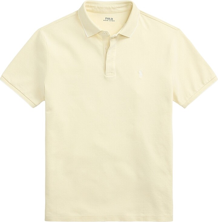 Polo Ralph Lauren Men's Custom-Slim-Fit Stretch Oxford Mesh Polo Shirt - Office Blue White - Size Large