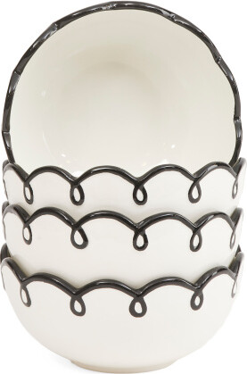 TJMAXX Stoneware Set Of 4 Splash Of Cheer Cereal Bowls