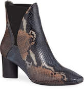 Thumbnail for your product : Donald J Pliner Austen Painted Python-Print Leather Chelsea Booties