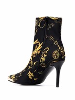 Thumbnail for your product : Versace Jeans Couture Baroque-Pattern Ankle Boots