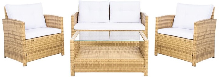 Safavieh Vellor Outdoor 4Pc Living Set