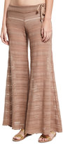 Thumbnail for your product : Letarte Crochet Lace Flare Beach Pants, Brown