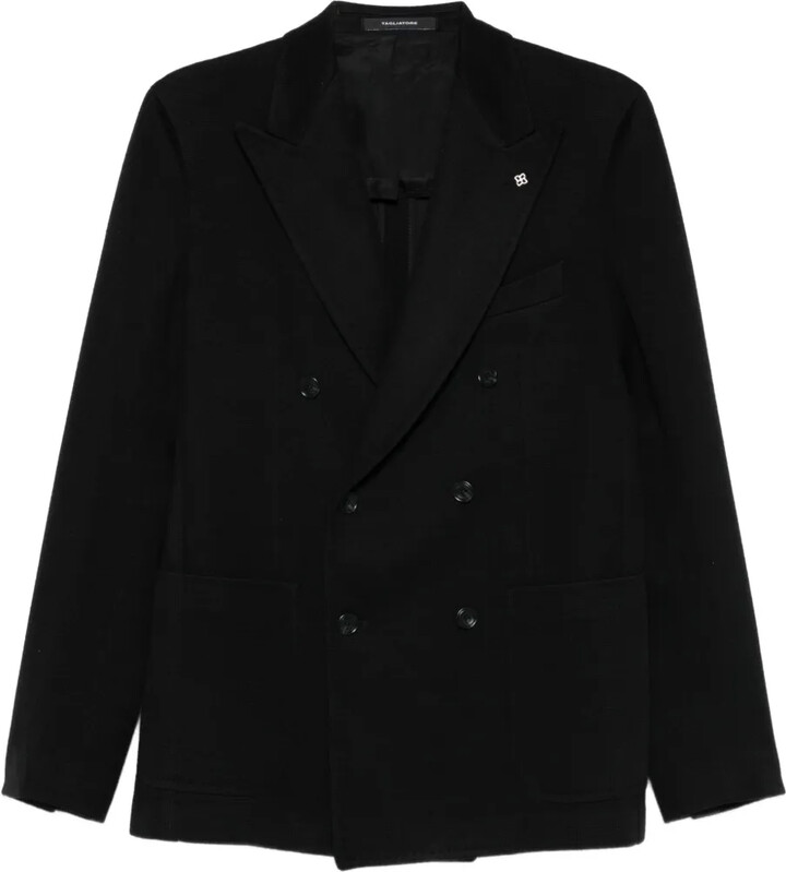 Tagliatore Peak-Lapel Double-Breasted Blazer