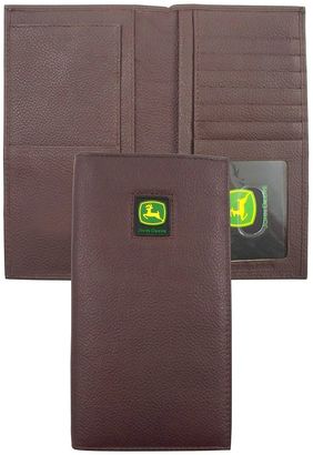 John Deere Leather Checkbook Wallet - Men