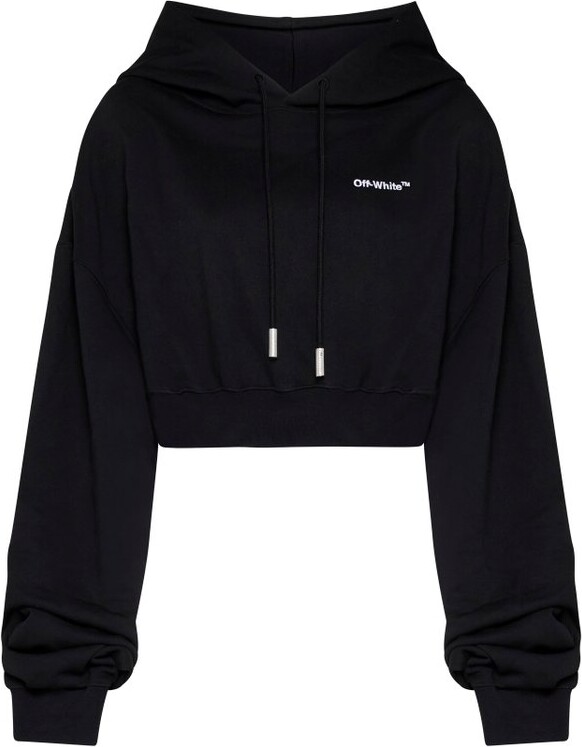 Ba&Sh embroidered-logo Cropped Hoodie - White