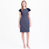 Thumbnail for your product : J.Crew Petite colorblock dress in stripe tweed
