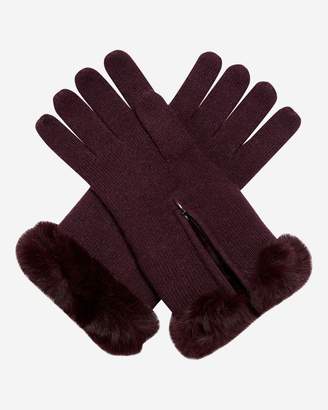 N.Peal Fur And Cashmere Gloves