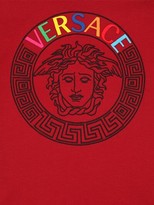 Thumbnail for your product : Versace Logo Embroidered Cotton Jersey T-Shirt
