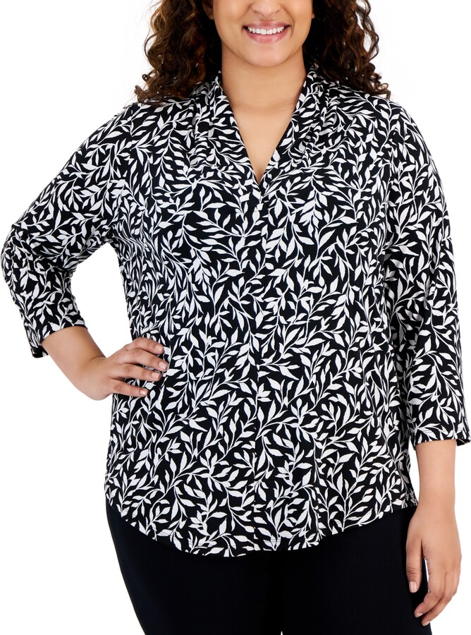 Macy's Jm Collection Women's Floral-Print Kristee Garden Top, Created for  Macy's