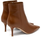 Thumbnail for your product : Gianvito Rossi Point-toe 70 Leather Ankle Boots - Tan