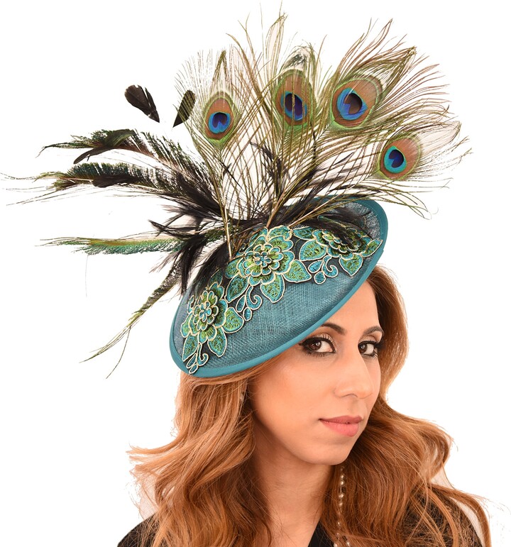 Hats By Cressida Womens Occasion Beautiful King Fisher Teal Green