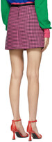 Thumbnail for your product : Versace Jeans Couture Black & Pink Gingham Pattern Miniskirt