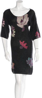 M Missoni Floral-Pattern Wool Dress