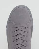 Thumbnail for your product : ASOS DESIGN lace up sneakers in grey real suede
